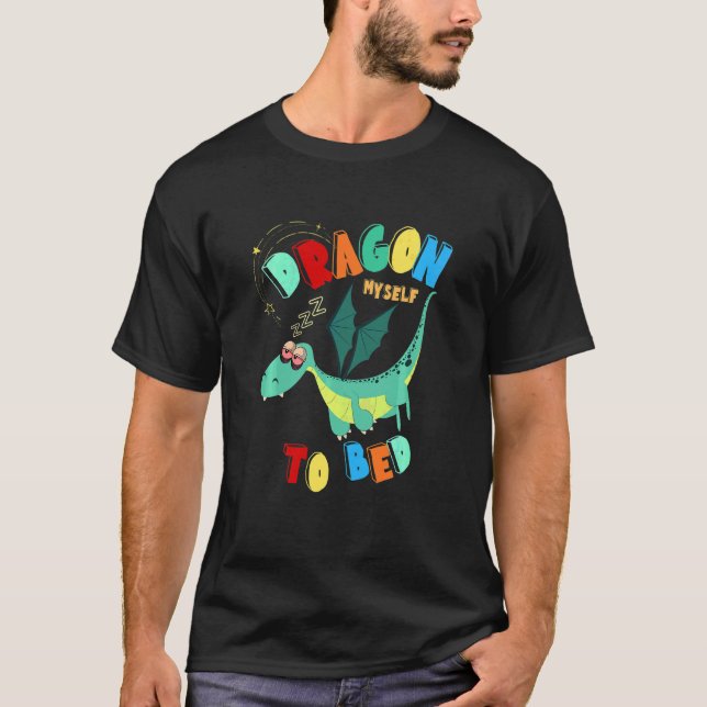 Kinder Drache selbst zu schlafen schlafende Beduin T-Shirt (Vorderseite)