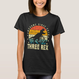 Kinder Drei Rex 3. Geburtstagsgeschenke T Rex Dino T-Shirt