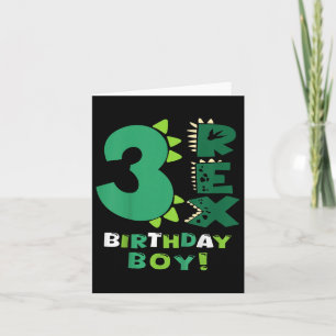 Kinder Drei Rex Geburtstag Junge 3. Geburtstag Din Karte