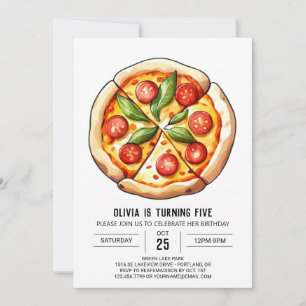 Kinder Einfache Pizza Geburtstag Einladung
