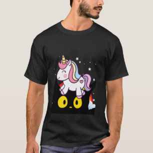 Kinder Einhorn Reitende Katze Frauen Halloween Jun T-Shirt