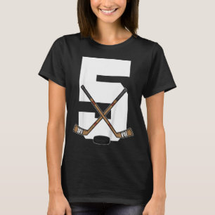 Kinder-Eishockey Kinder Kleinkind Jungen 5. Geburt T-Shirt