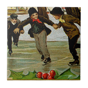 Kinder Eislaufen Fliese