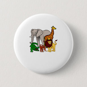 Kinder Elephant Giraffe Boys Girls Löwe Zoo Alliga Button