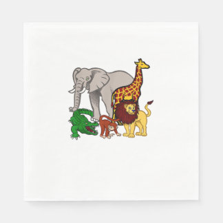 Kinder Elephant Giraffe Boys Girls Löwe Zoo Alliga Serviette