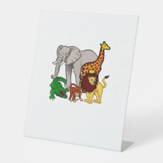 Kinder Elephant Giraffe Boys Girls Löwe Zoo Alliga Sockelschild