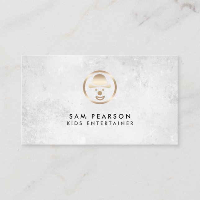 Kinder-Entertainer-Clownfoto-Icon-Visitenkarte Visitenkarte (Vorderseite)