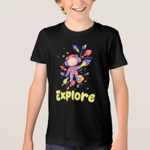 Kinder erforschen den Weltraum Tri-Blend Shirt