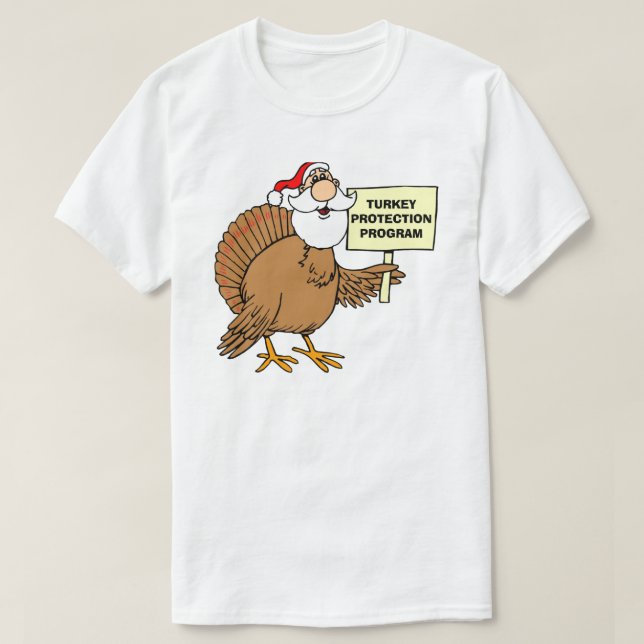 Kinder Erntedank scherzt Türkei Schutz verbergen T-Shirt (Design vorne)
