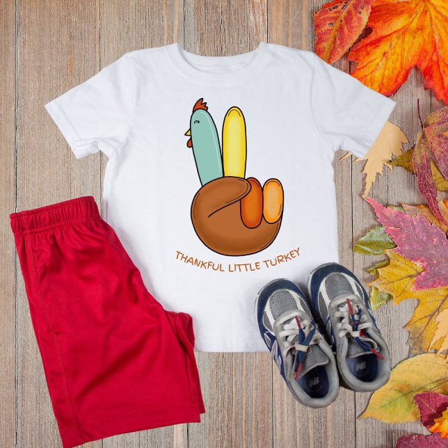 Kinder Erntedank Türkei Dankbares Friedenszeichen Baby T-shirt (Von Creator hochgeladen)