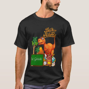 Kinder Erste Klasse Squad Dino Dinosaurier Zurück T-Shirt