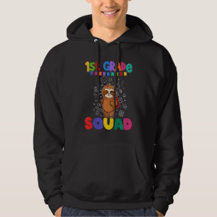 Kinder Erste Klasse Squad Sloth Grundschule 1 Hoodie