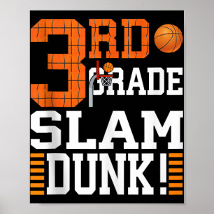 Kinder erster Schultag Slam Dunk Baske Poster