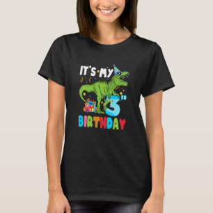 Kinder Es ist mein 3. Geburtstag Glück 3 Jahre Rex T-Shirt