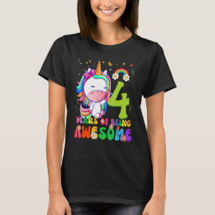 Kinder Es ist mein 4. Geburtstag Einhorn Geburtsta T-Shirt