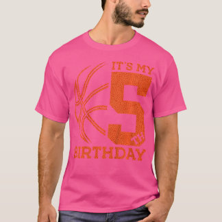 Kinder es ist mein 5. Geburtstag Basketball 5. Geb T-Shirt