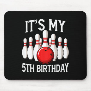 Kinder Es ist mein 5. Geburtstag Bowling Bowler 5 Mousepad