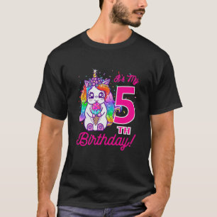 Kinder Es ist mein 5. Geburtstag Eiscreme Rainbow  T-Shirt