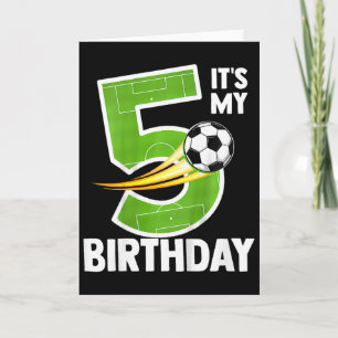 Kinder Es ist mein 5. Geburtstag Junge Fußball Ll Karte