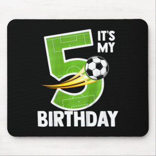 Kinder Es ist mein 5. Geburtstag Junge Fußball Ll Mousepad