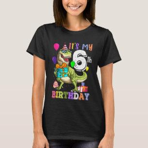Kinder Es ist mein 6. Geburtstag Happy Dinosaurier T-Shirt