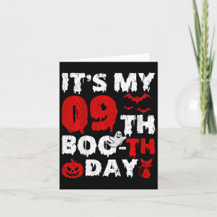 Kinder Es ist mein 9. Boo-th Day Beängstigend 9. G Karte
