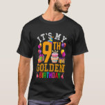 Kinder Es ist mein 9. goldener Geburtstag 9 Jahre  T-Shirt<br><div class="desc">Kinder Es ist meine 9. goldene Geburtstagsparty 9 Jahre alt.</div>