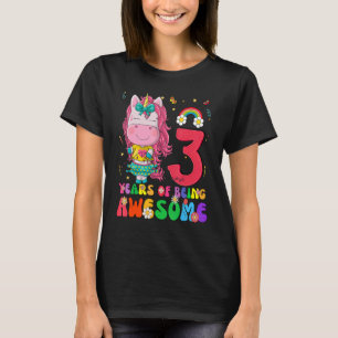 Kinder Es ist meine 3. Geburtstags-Einhorn-Geburts T-Shirt