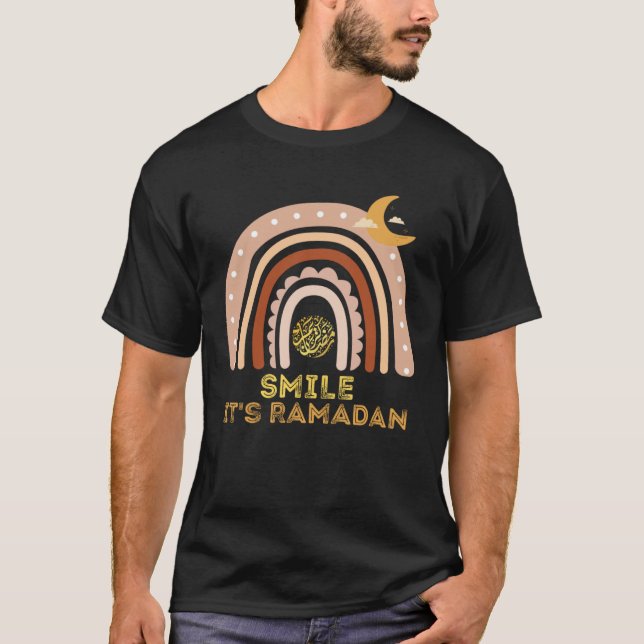 Kinder Es ist Ramadan Bro Smile Moslems Fastmonat T-Shirt (Vorderseite)