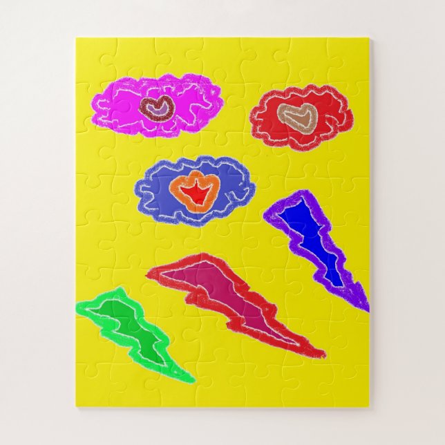 Kinder extra lautes Party in Gelb-Rosa-Blau-Kunst (Vertikal)