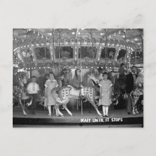 Kinder fahren Karussell, 1925 Postkarte