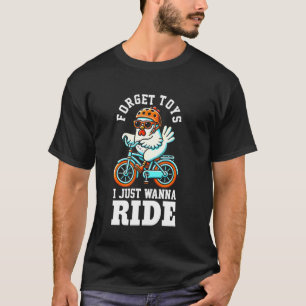Kinder Fahrrad fahren Huhn Jungen T-Shirt