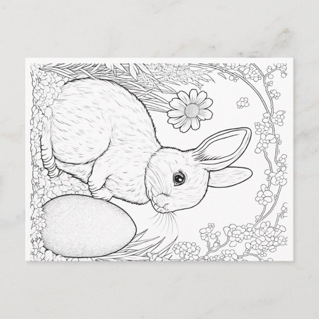 Kinder färben ihre eigene Osterkarte Postkarte (Vorderseite)