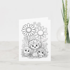 Kinder färben Muttertag Karte