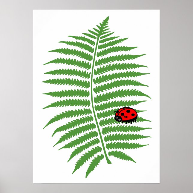 Kinder farbenfrohe Ladybug Poster Print (Vorne)