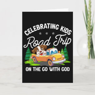 Kinder feiern Road Trip unterwegs mit Gott VBS Karte