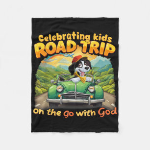 Kinder feiern Roadtrip unterwegs mit Gott VBS Fleecedecke
