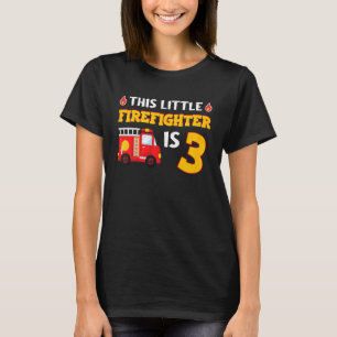 Kinder Feuerwehrfahrzeug 3 Jahre alter kleiner Feu T-Shirt