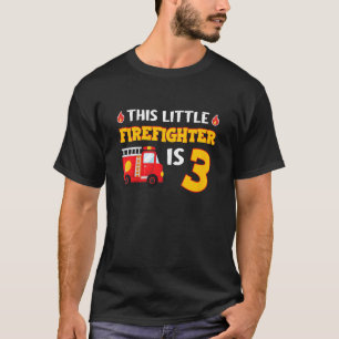 Kinder Feuerwehrfahrzeug 3 Jahre alter kleiner Feu T-Shirt