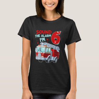 Kinder Feuerwehrfahrzeug 6 Jahre alter Feuerwehrma T-Shirt