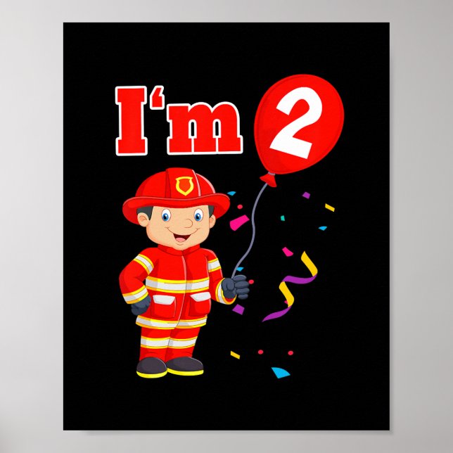 Kinder Feuerwehrmann Ich bin 2 Zweite 2. Poster (Vorne)