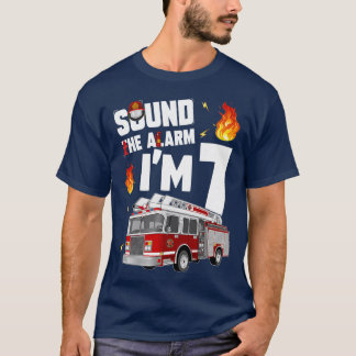 Kinder Feuerzug 7. Geburtstag Junge 7 Jahre alt Fi T-Shirt