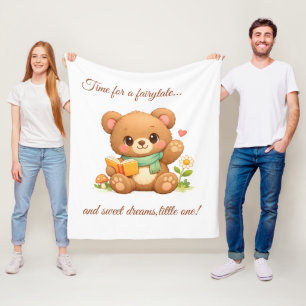 Kinder-Fleece-Decke "Märchenlesebär" Fleecedecke