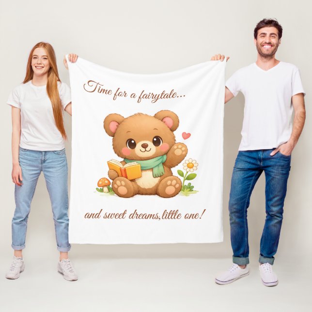Kinder-Fleece-Decke | "Märchenlesebär" Fleecedecke (Beispiel)