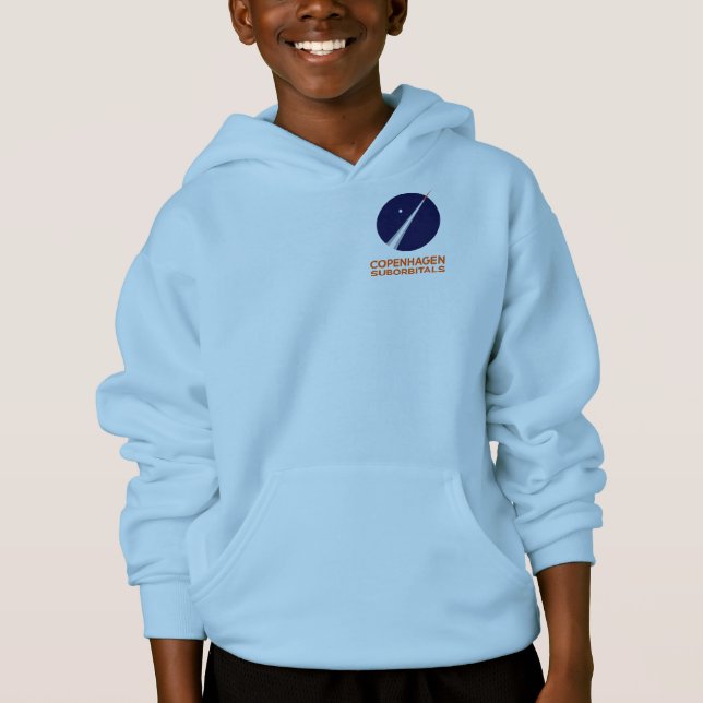 Kinder Fleece Hoodie mit Kopenhagener Suborbiten (Vorderseite)