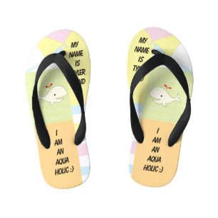 Kinder Flip Flops AquaHolic