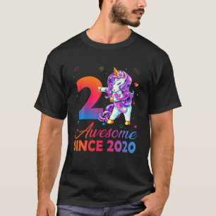 Kinder Flossen Einhorn 2Geburtstagsmädchen Phantas T-Shirt