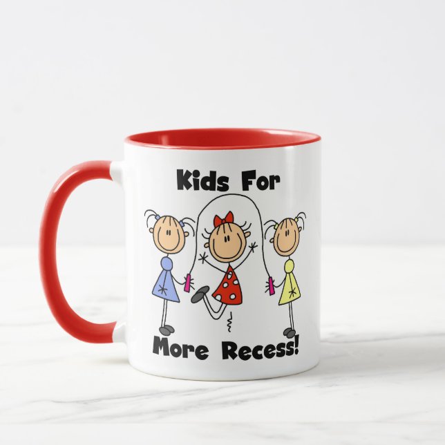 Kinder fordern mehr Pause Tasse (Links)