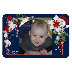 Kinder Fotovorlage Weihnachtsgeschenk für Oma Magnet