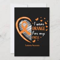 Kinder Frauen ich trage Orange für meine Onkel Leu